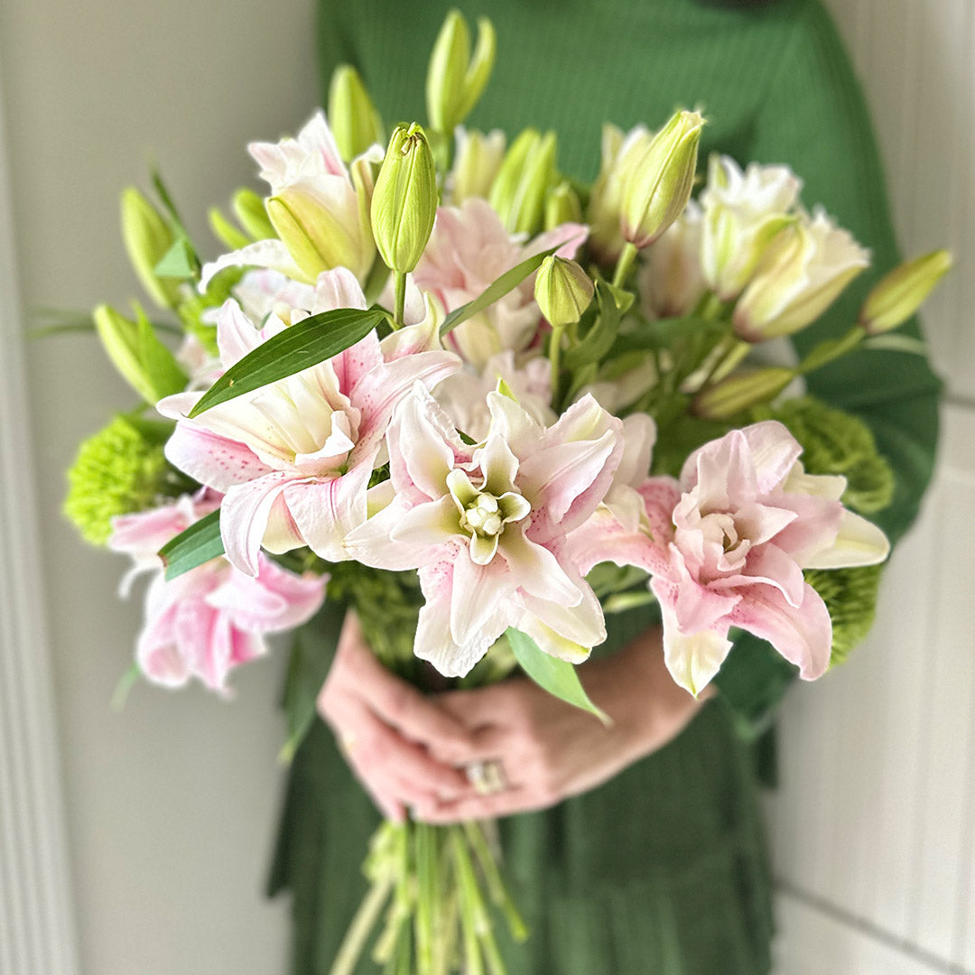 rose and lily flower bouquet Rose Lily Love– Debi Lilly